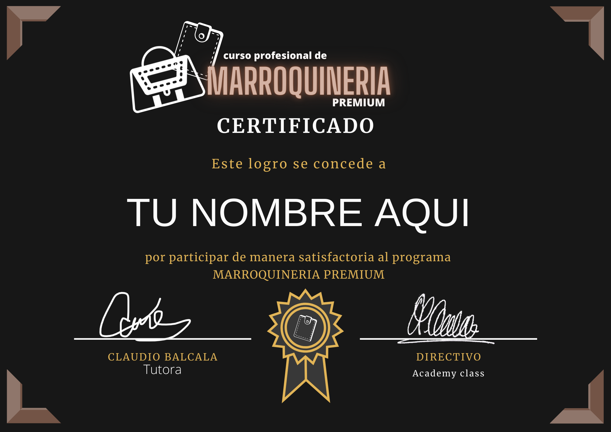 Certificado del curso